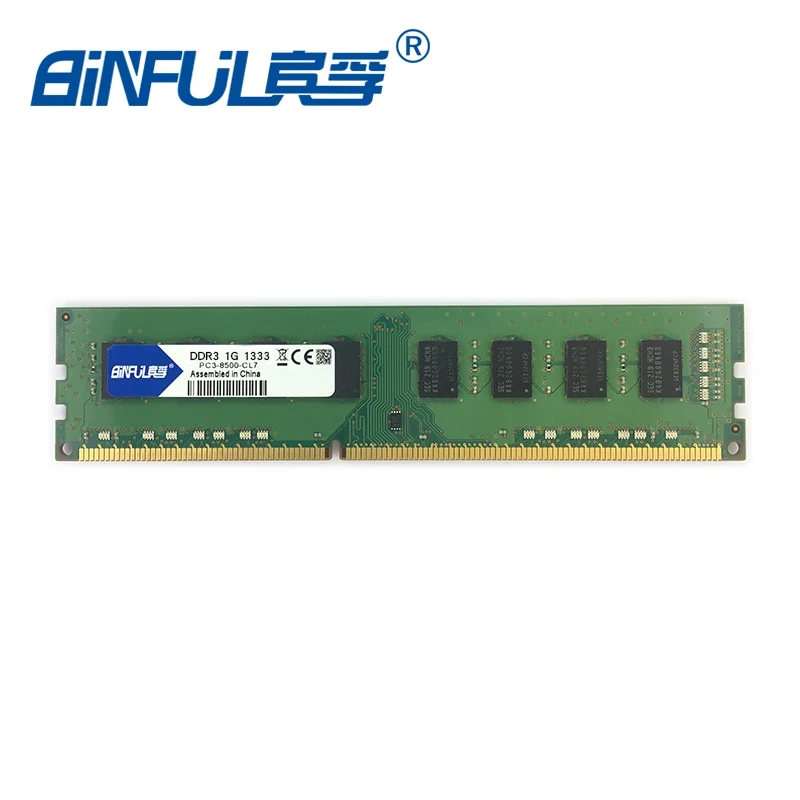 Binful original New Brand DDR3 PC3-10600 1GB 1333mhz for Desktop RAM Memory 240pin compatible with Desktop for Intel and AMD Binful original New Brand DDR3 PC3-10600 1GB 1333mhz for Desktop RAM Memory 240pin compatible with Desktop for Intel and AMD