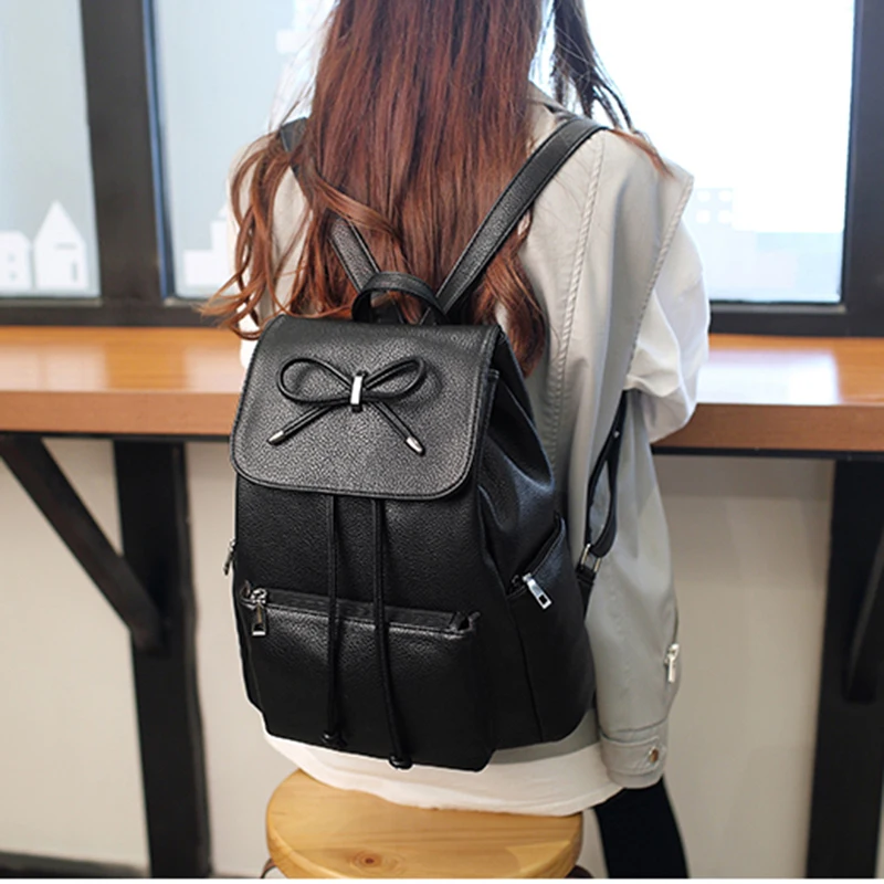 Mochila de cuero para mujer, mochila escolar, mochila para chicas, mochila para Colegio, mochila impermeable, mochila negra para mujer Mochila de cuero para mujer, mochila escolar, mochila para chicas, mochila para Colegio, mochila impermeable, mochila negra para mujer