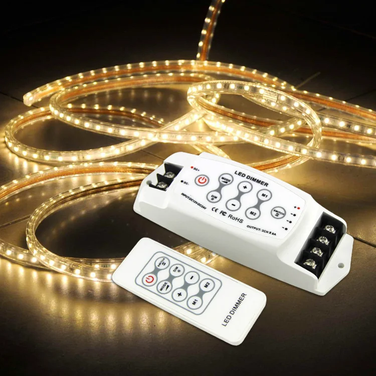 

BC-311RF LED PWM Single Color LED Dimmer Controlller DC12V-24V Brightness adjustment For SMD 5050 led strip lights ribbon tape