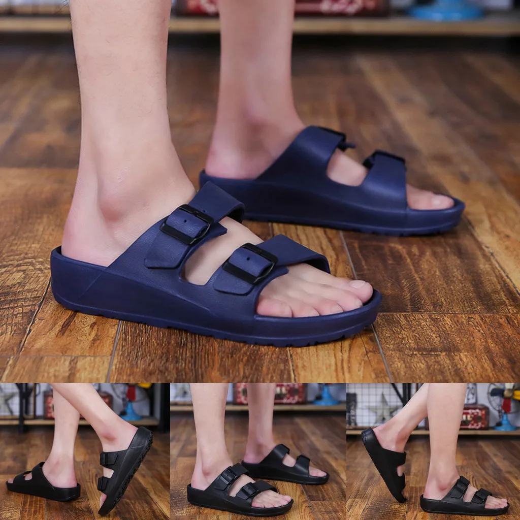 mens buckle sandals