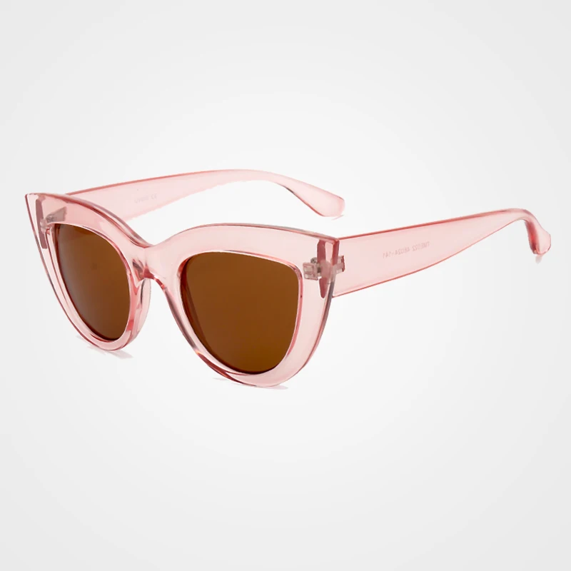 C5-Pink-Brown Королевский Девушка Мода солнцезащитные очки «кошачий глаз» Для женщин Роскошные Дизайнерские Винтаж Для женщин очки Для мужчин высококачественные очки UV400 ss689 - Цвет линз: C5-Pink-Brown