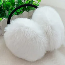 6 цветов, милые женские и мужские меховые наушники унисекс для девочек, зимние наушники для ушей, теплые Наушники унисекс с искусственным кроличьим мехом