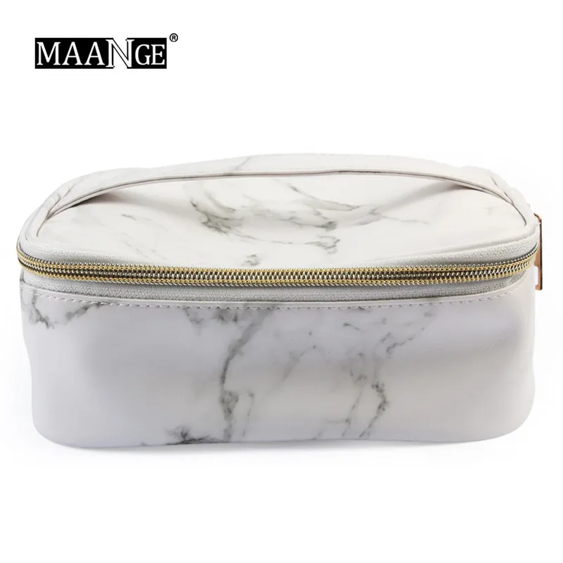 

1PC Portable Marbling PU Brush Bag Empty Marble Make Up Brush Holder Pencil Bag Cosmetic Handbag Pouch Pocket Organizer Bag