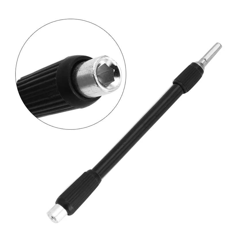 Bendable Shaft Screwdriver Bit Extension Holder 4mm Hex Drive