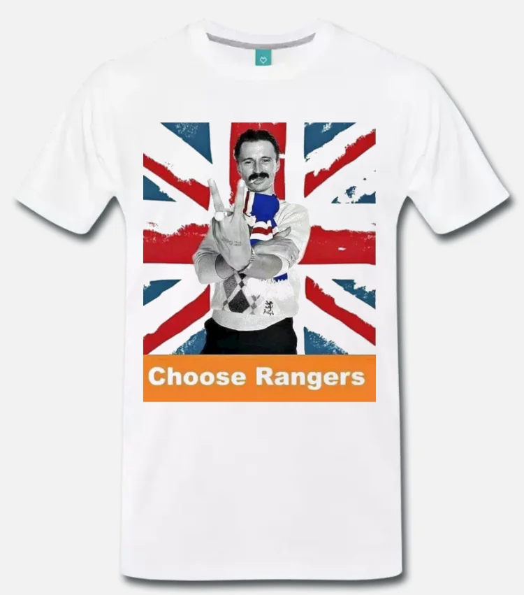 

T-SHIRT MEME FAN RANGERS GLASGOW SCOZIA TRAINSPOTTING 1 S-M-L-XL-2XL-3XL
