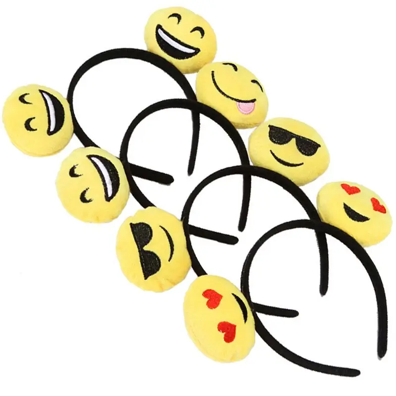 

Creative Adult Children Cute Emoji Design Headband Pompom Emoticon Ear Plush Hair Hoop Cosplay Party Favors Costume Random Style