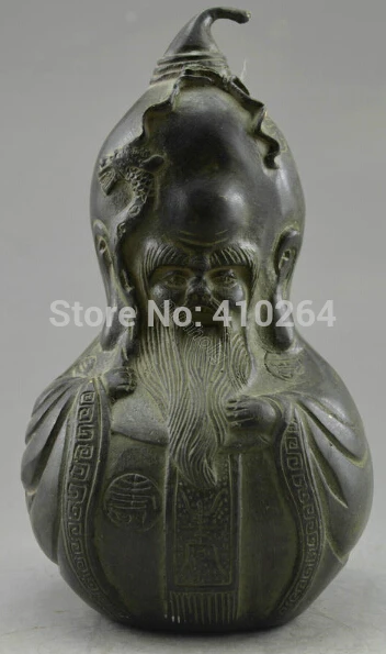 

Collectible Decorated Old Handwork Bronze Immortal Hold Crutch Calabash Statue discount 30%