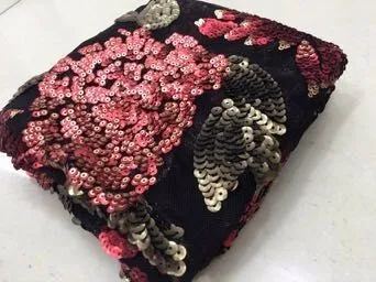 

3d flower fabric high quality 3d lace fabric with sequins 5yards african 3d fabrics french tulle sequin lace fabric wedding ZY21