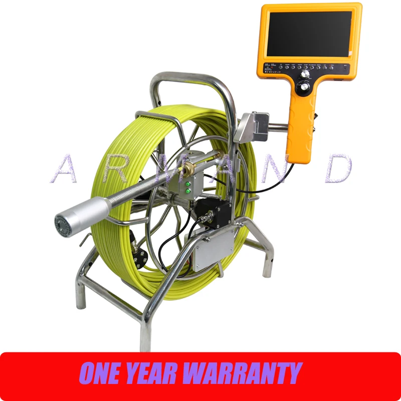 

Pipe Inspection Camera System with 40mm Self-Levelling Camera Waterproof Borescope Endoscope underwater air duct push rod