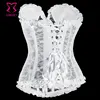 Embroidery Padded Cup White Lace Corset Sexy Gothic Bustier Top Bridal Corpetes Zipper Push Up Corsets Bustiers Wedding Lingerie ► Photo 3/6