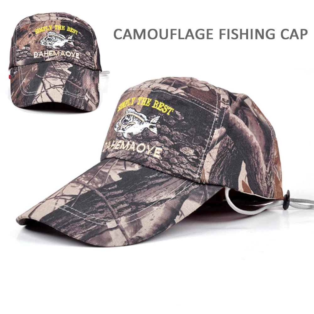 

1 Piece Camouflage Fishing Cap Breathable Sun Protection Hat Summer Insect Bite Protection One Size With Adjustable Neck Lanyard