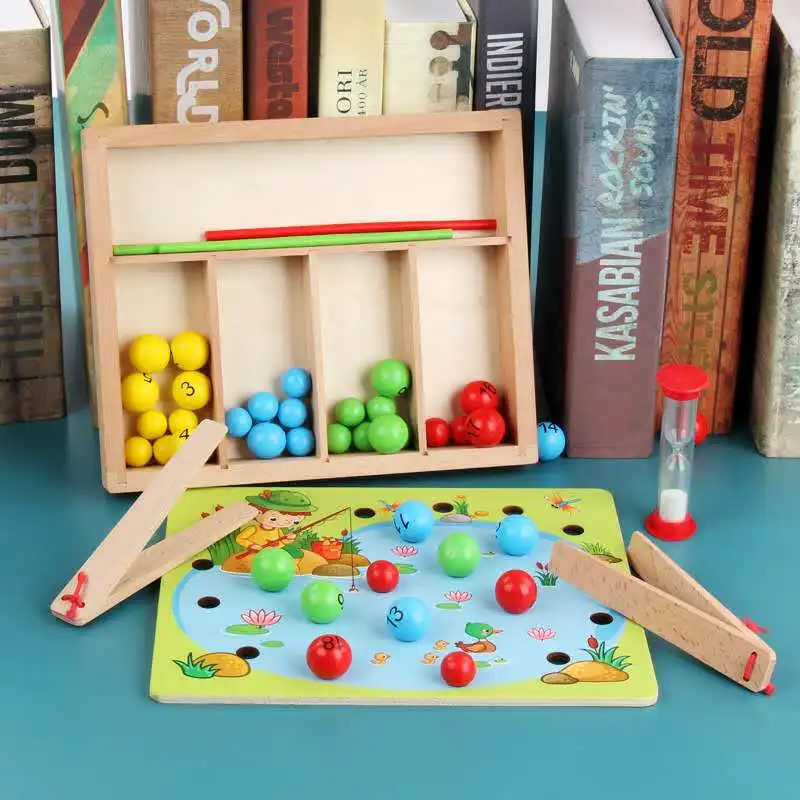 

Montessori Tweezers Teaching Color Early Leanring Educational Toys Baby Kids Pick Up The Ball Fun Interactive Toys For Children