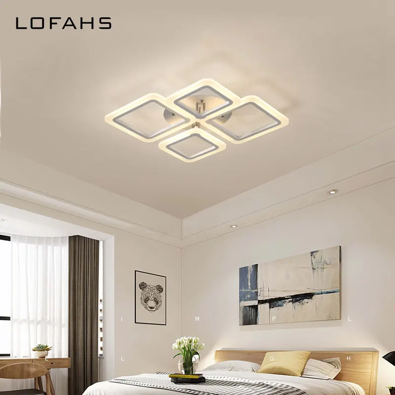 LOFAHS, современный акриловый светодиодный потолочный светильник, большие роскошные потолочные лампы для гостиной, столовой, спальни, pj-401