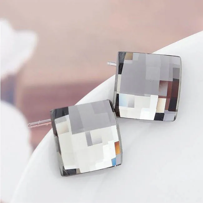 

2019 christmas gift for girlfriend! hot sale square earrings Crystals from SWAROVSKI wholesale