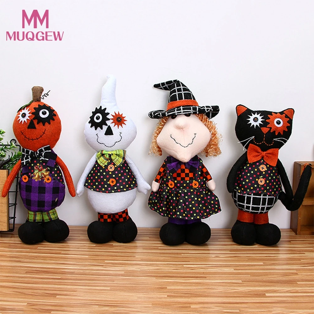 creative halloween decoration plush pumpkin girl dolls children toy halloween birthday gift home decor halloween party supplies
