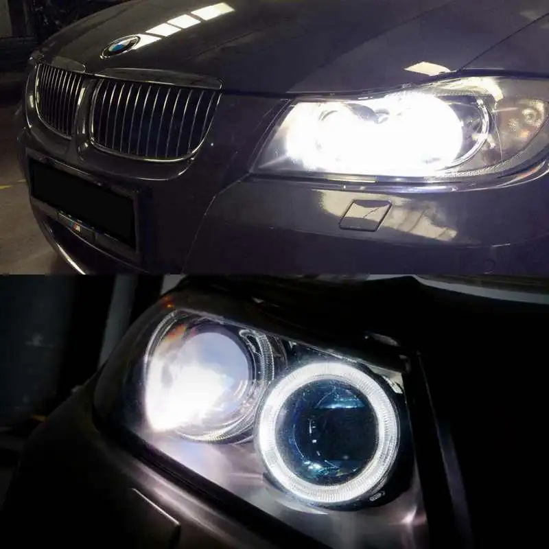 2 шт. 120 Вт H8 светодиодный Ангельские глазки кольцевые светодиодные огни гало для BMW E60 E61 E71 E70 LCI E90 E91 X5 глаза ангела фары светодиодный фары автомобиля