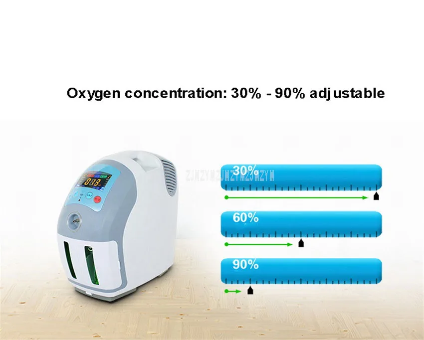 Портативный 1-6L большой поток ЖК-дисплей Хо использовать держать дома использовать мини медицинский генератор кислорода машина 30%-90% концентратор регулируемый