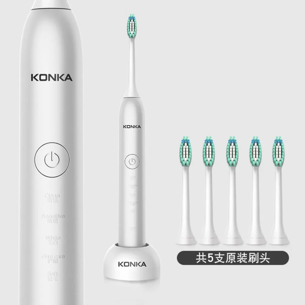

KONKA KZ-7S Electric Toothbrush Ultrasonic Adult Waterproof Soft Brushing Tooth Brushes Whitening Smart Timer Deep Clean Mode