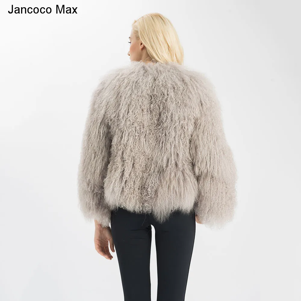 Jancoco Max, опт/розница, 6 цветов, женская куртка из натурального меха ягненка или женская зимняя модная шуба S1591