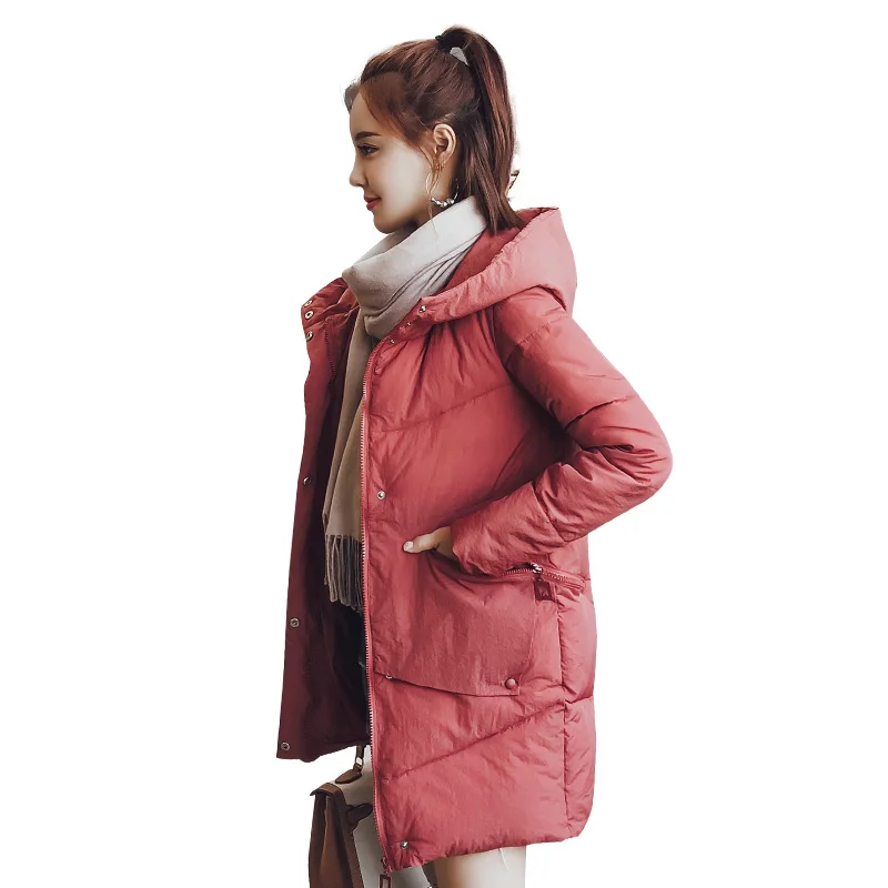 Зимнее пальто Для женщин осенняя одежда 2018 Высокое качество зимняя куртка Для женщин верхняя одежда Длинные парки плотные пальто