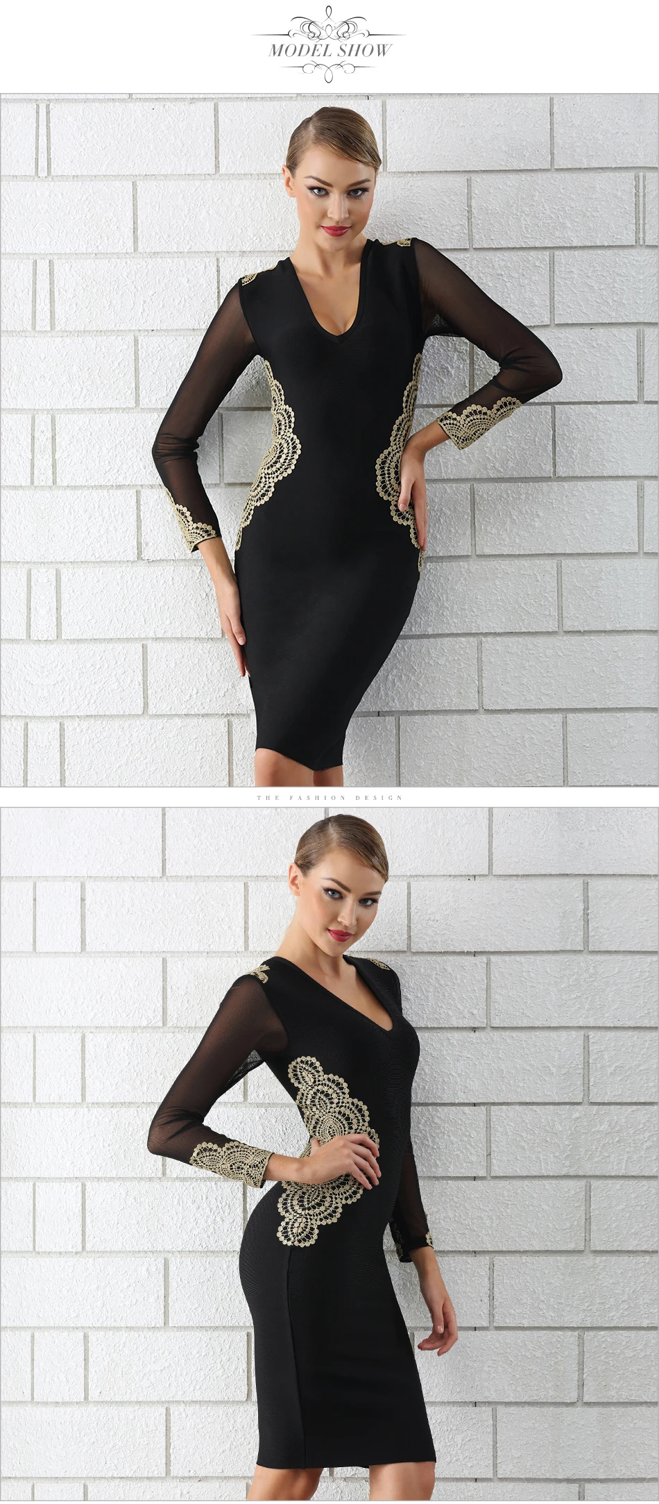 Женское вечернее платье ADYCE, черное платье с длинным рукавом, кружевом и глубоким V-образным декольте в стиле звезд, для клуба, для зима