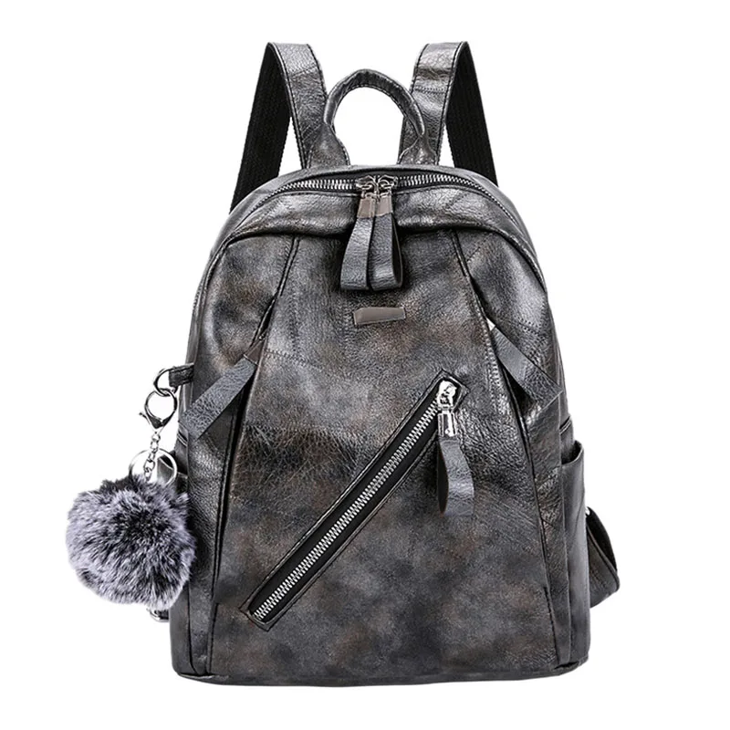 Женские кожаные рюкзаки для девочек, школьный рюкзак, женские дорожные сумки через плечо, женские повседневные Рюкзаки Mochilas, новинка XA278H - Цвет: Gray