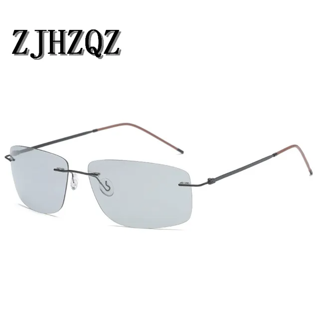 Ultra Light Hingeless Rimless Titanium Polarized Photochromatic
