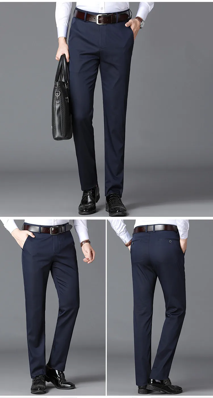 Новые стильные осенние и зимние мужские брюки деловые длинные брюки мужские высококачественные классические повседневные брюки мужские брюки