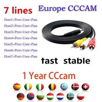 

1 Year line Europe 7 lines Card sharing Server Mgcam Oscam Cccams for VU Starsat Satellite TV Receiver via usb wifi