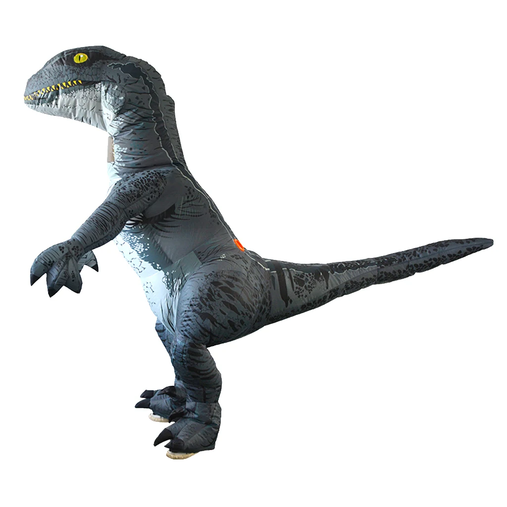 Prettyia Adult Inflatable T-rex Costume Dinosaur Halloween Suit Cosplay Fancy Costume for fancy dress costume party