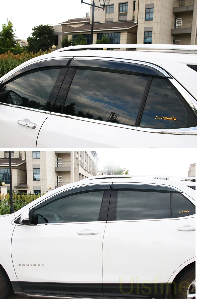 Дождевой козырек яркими полосками толщиной дождевики окон корпус, отделка, декоративные модификация для Chevrolet Equinox
