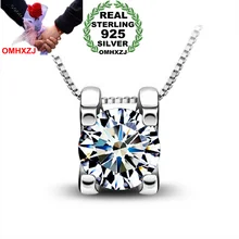 OMHXZJ Wholesale jewelry four Paw setting woman star kpop AAA zircon 925 sterling silver NO Chain Necklace pendant Charms PE08