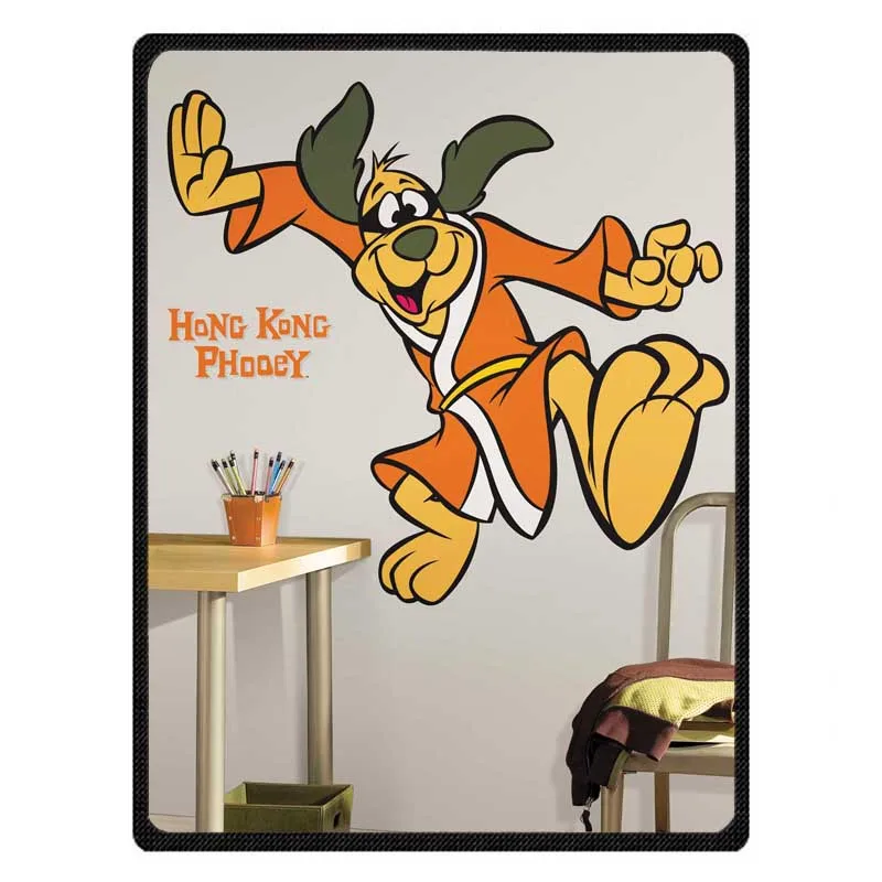 Soft Warm Flannel Fleece Blankets Hong Kong Phooey Print Travel Sofa