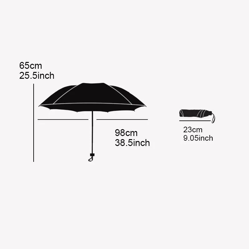 Черное покрытие три складные зонтики для утепленные солнцезащитный крем дождь Шестерни небольшой Unbrellas анти-УФ Неавтоматические непрозрачные Для женщин зонтик