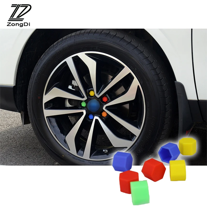 

ZD 20Pcs Car Silicone Wheel Hub Screw Cover Cap For Ford focus 2 3 mondeo mk4 Kia rio ceed Fiat 500 Nissan qashqai j11 juke MG