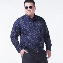 Горячая весна и осень Мужская Новая мода с длинными рукавами свободные сломанные красивые большие ярдов хлопковые рубашки/3XL-5XL