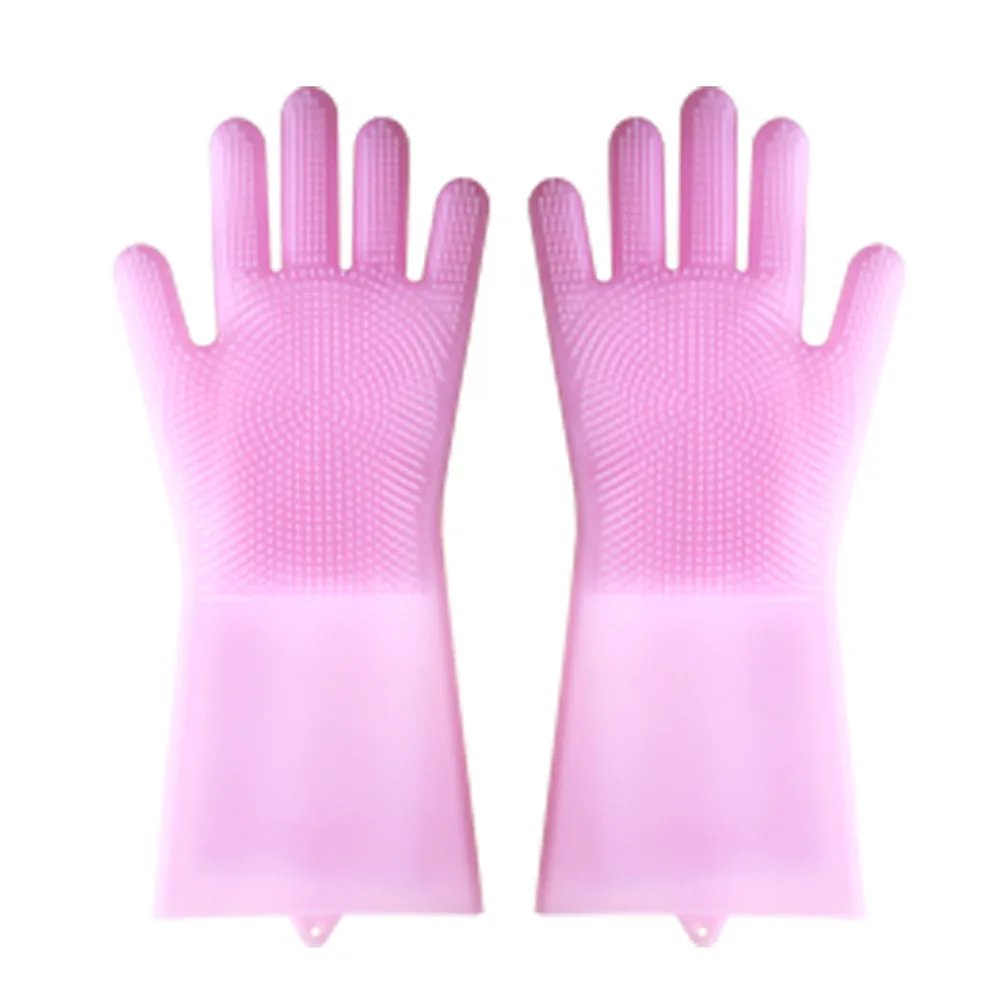 Magic Silicone Dish Washing Gloves Kitchen Accessories Dishwashing Glove Household Tools for Cleaning Car Pet Brush$5