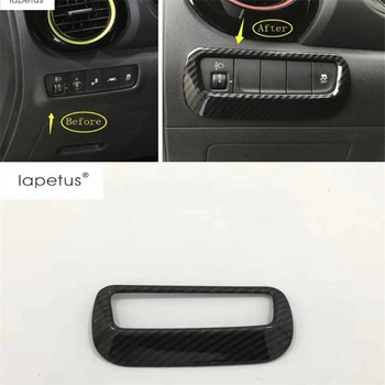 

Lapetus Accessories Fit For Hyundai Kona 2018 2019 2020 Front Head Lights Headlight Switches Button Molding Cover Kit Trim / ABS