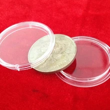 Лот из 100 шт. Пластик монета упаковка держатель 38 мм Монета капсула