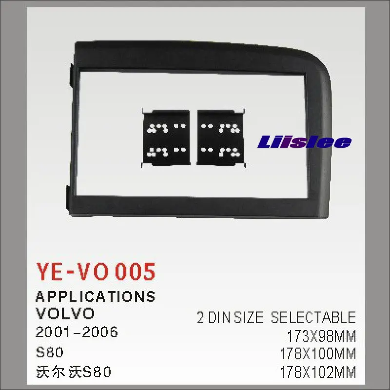 

Liislee 2 DIN Car Refitting Frame Panel For Volvo S80 2001-2006 Radio Stereo CD DVD Player NAVI Navigation ABS Fascia Kits