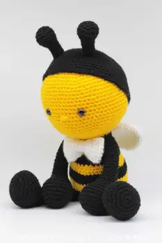

amigurumi Bumblebee crochet rattle toy