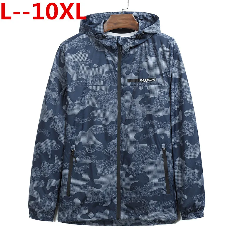 Плюс 10XL 9XL 8XL 6XL 5XL 4XL Цветочная куртка 2018 осенние мужские куртки с капюшоном