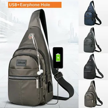 

Men Canvas Bag Pack Travel Hiking Cross Body Messenger Shoulder Sling Chest Pack