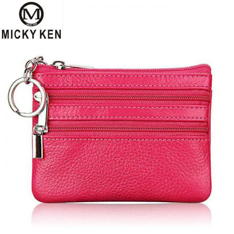 

100% Cowhide women's Coin Purse Genuine Leather Zipper Coin Wallet Retro Key Holder Small Money Bag Design Soft Solid Square Bag