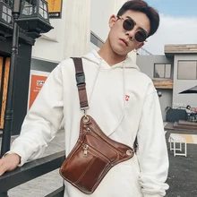 Мужские поясные сумки в стиле ретро, Дизайнерские повседневные маленькие сумки для путешествий, поясная сумка высокого качества, мини-сумка