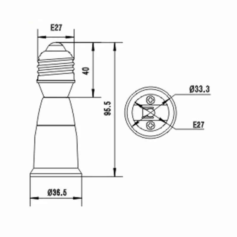 E27 к E27L Удлинительный адаптер E26 к E26L удлинитель держатель лампы адаптер питания конвертер лампа база разъем светодиодный светильник лампочка