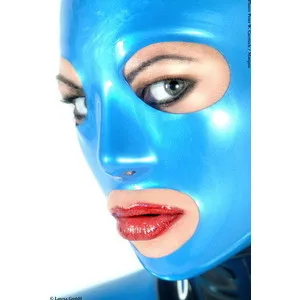Unisex-Green-Full-Face-Latex-Fetish-Hood-Mask-Open-Round-Eyes-and-Mouth-with-Zip