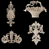 Frame Door Cabinet Furniture Decorative Figurines Wood Appliques for Furniture Unpainted Wood Carved Corner Onlay Applique ► Photo 2/6