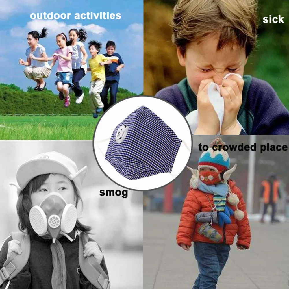 YTFAIFEN детская хлопковая N99 Маска детская маска для рта Муфельная Нетканая ткань мультфильм ребенок Анти Пыль дышащая для PM 2,5 смога дымка