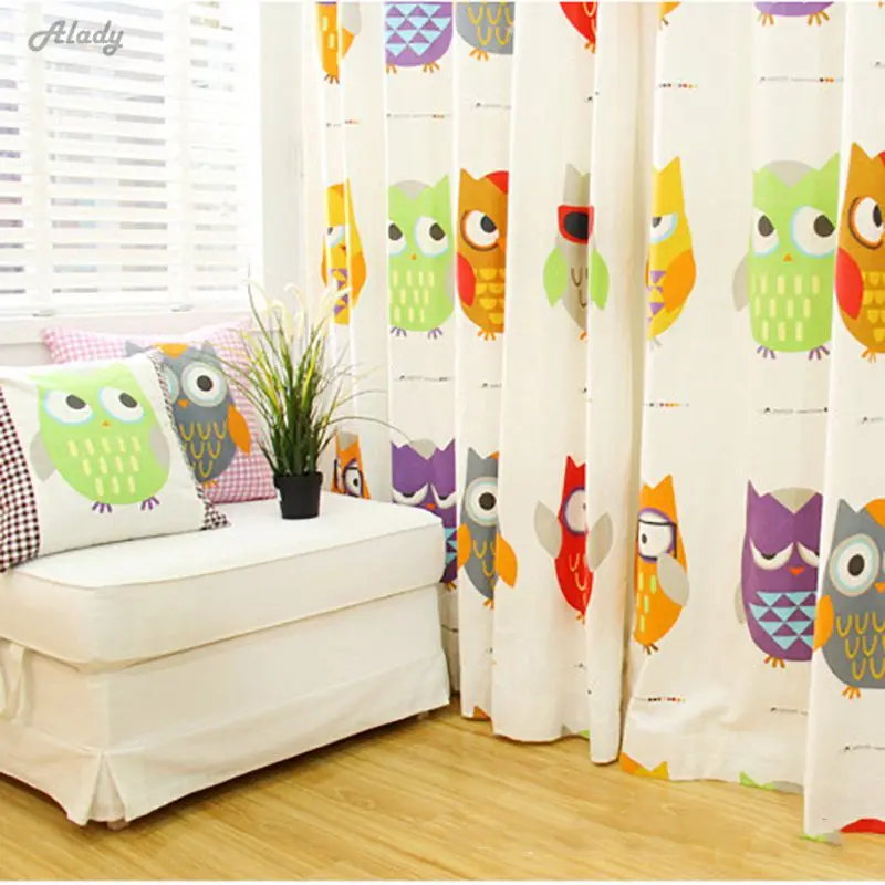 

Zakka Linen Cotton Fabric Diy Cloth Patchwork Cartoon Owl Fabric Curtain/Tablecloth/Sofa Cover/ Cushion Use Home Decor